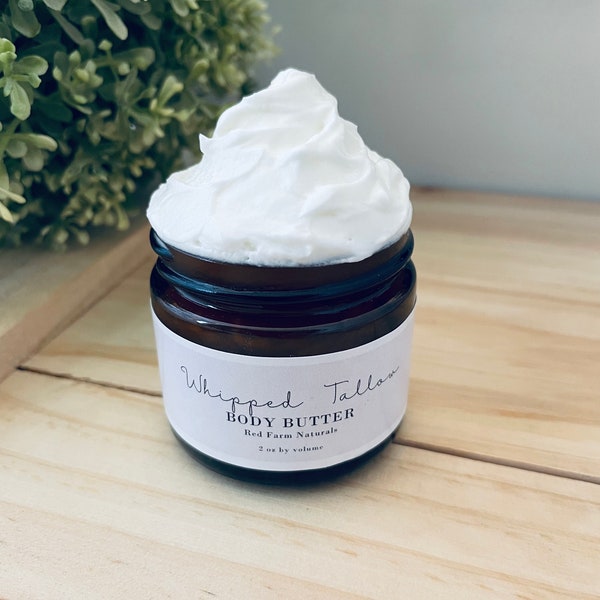 WHIPPED TALLOW BALM body butter, scented, natural face and body cream, with essential oils, for dry skin, cracked heels, rashes