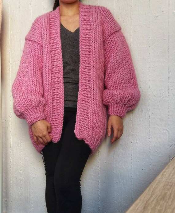 pink chunky jumper