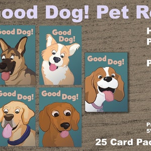 Pet Report Card, Dog Boarding Report Card, Pet Sitter Form, Dog Walker Report Card, Dog Lovers Card, Multi-Dog pack of 25