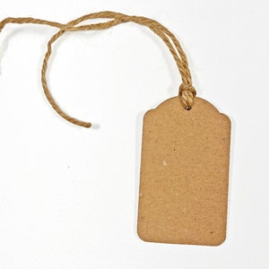 Étiquettes volantes kraft, étiquettes de prix de vente au détail vierges, étiquettes pour cadeaux et remerciements, étiquettes-cadeaux lourdes à bords festonnés