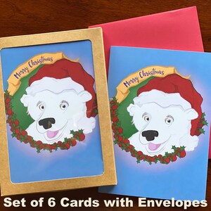 Polar Bear Christmas Cards: Personalized Holiday Greetings, Set of 6