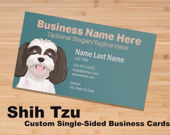 Cute Dog Personalized Business Cards, for Pet Care Business, Dog and Pet Groomers, and Vet Offices, Dog Business Cards - Single Sided