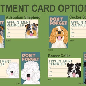 Jolies cartes de rendez-vous pour toilettage de chien - Idéales pour les bureaux d'affaires, les toiletteurs et les vétérinaires - Cartes de rappel de rendez-vous pour chien caniche - 100 cartes