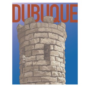 Julien Dubuque Monument Fine Art Print, Dubuque Iowa Wall Decor