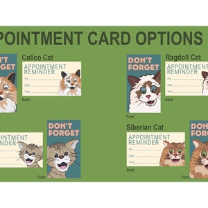 Cartes de rendez-vous vétérinaire mignonnes pour chats - Parfaites pour les entreprises, les toiletteurs et les bureaux de vétérinaires - Cartes de rappel de rendez-vous pour chatons - 100 cartes
