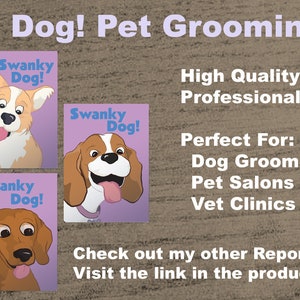 Bulletin de toiletteur pour chien, Bulletin pour salon d'animaux de compagnie, Formulaire pour spa pour chien, Formulaire commercial pour salon de chien, Carte pour amoureux des chiens, Lot de 25 chiens