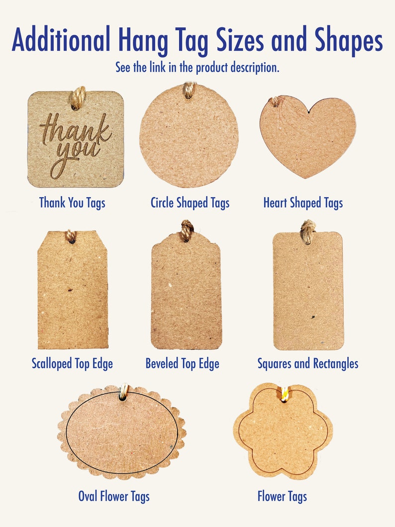 Square Kraft Hang Tags: Heavy Weight Gift Tags With Twine - Etsy
