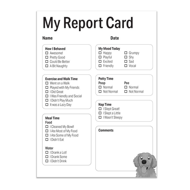 Dog Report Card: Pet Sitter Form, Pack of 25 image 8