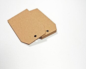 Kraft Hang Tags: Heavy Weight Beveled Gift Tags With Twine