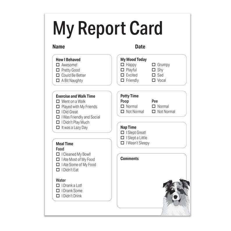 Dog Report Card: Pet Sitter Form, Pack of 25 image 3