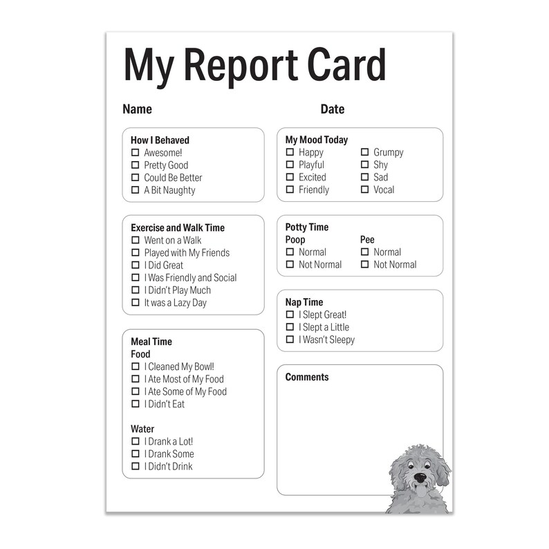 Dog Report Card: Pet Sitter Form, Pack of 25 image 10