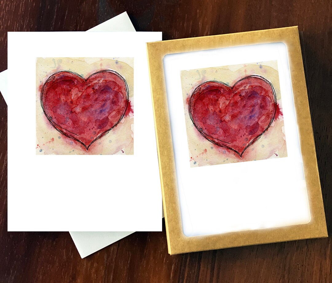 Just Because I Love You Note Card, Heart Card, Valentines Day Gift and ...