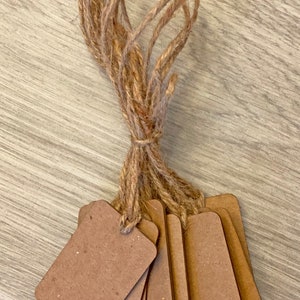 Étiquettes volantes kraft rectangulaires, étiquettes de prix de vente au détail vierges, étiquettes pour cadeaux et remerciements, étiquettes-cadeaux lourdes