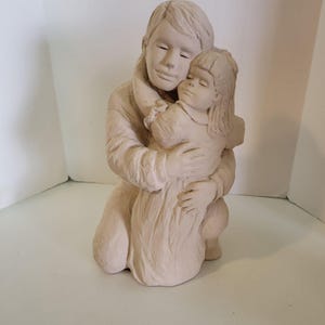 Vintage Austin Sculpture Daddy&#39;s Little Girl 10.5&quot; Ceramic Figurine