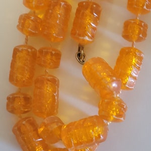 Vintage Lot of 3 1960's Retro Plastic Bead Rope Necklaces image 3