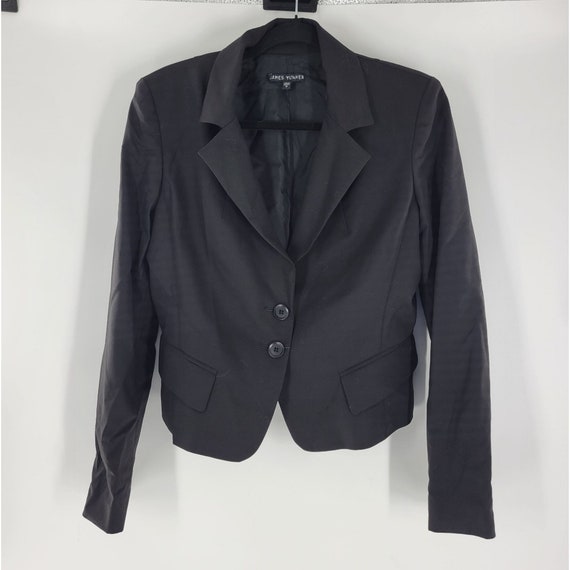 Vintage James Yunker Wool Blend Lined Black Blazer - image 1