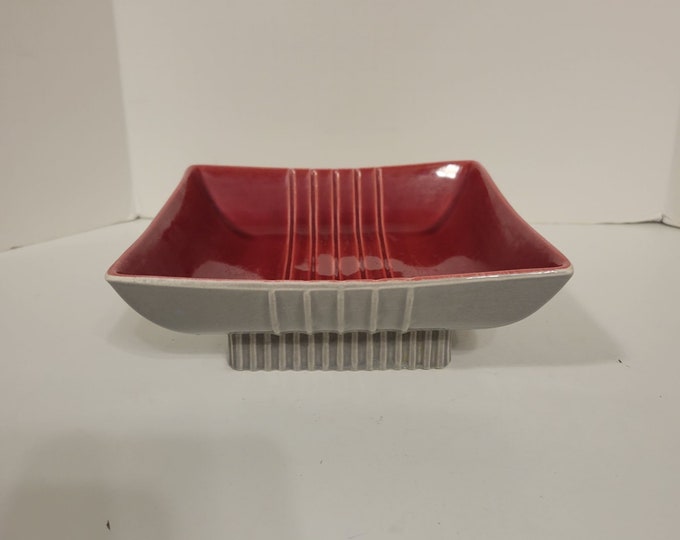 Vintage MCM Roselane Pottery 10B Art Deco Minimalist Square Dish Etsy