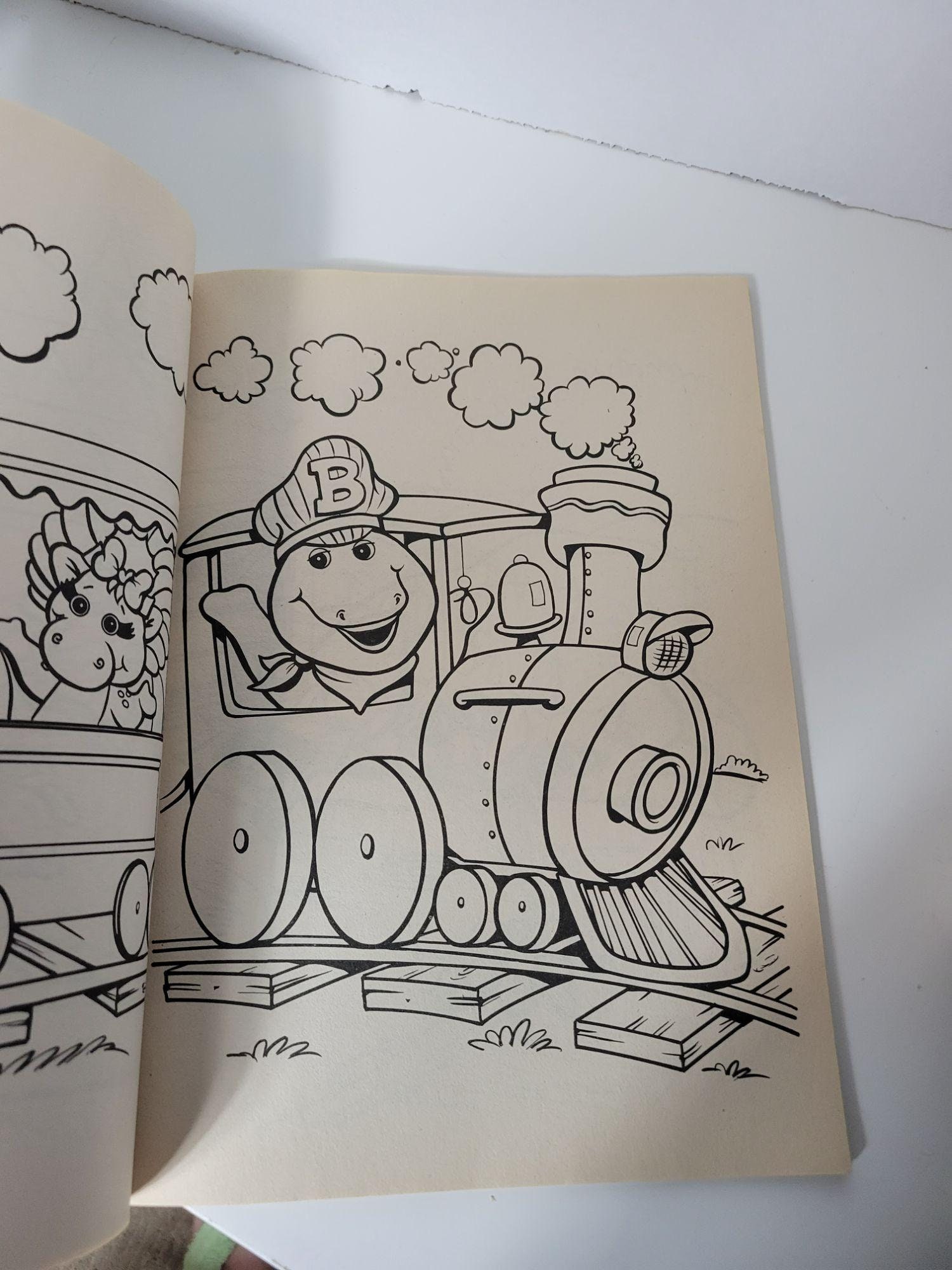 Golden Books Big Coloring Book Barney at the Zoo - Etsy