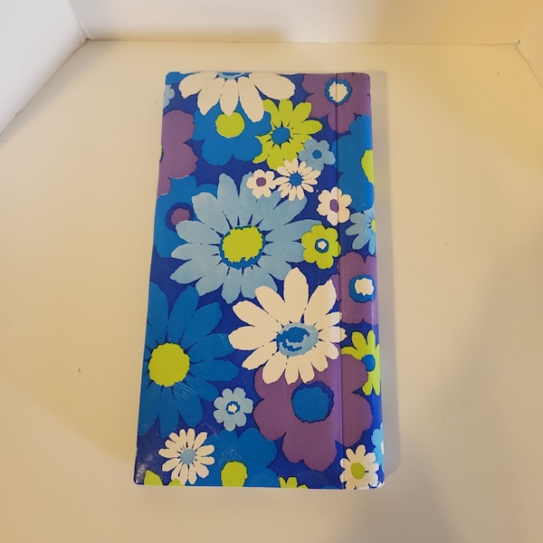 Vintage Annabel Floral Fold Out Plastic Sleeve Photo Album 1980's