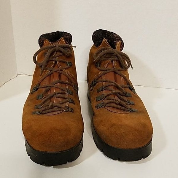 Waffle Print Pattern Men Women Leather Boots