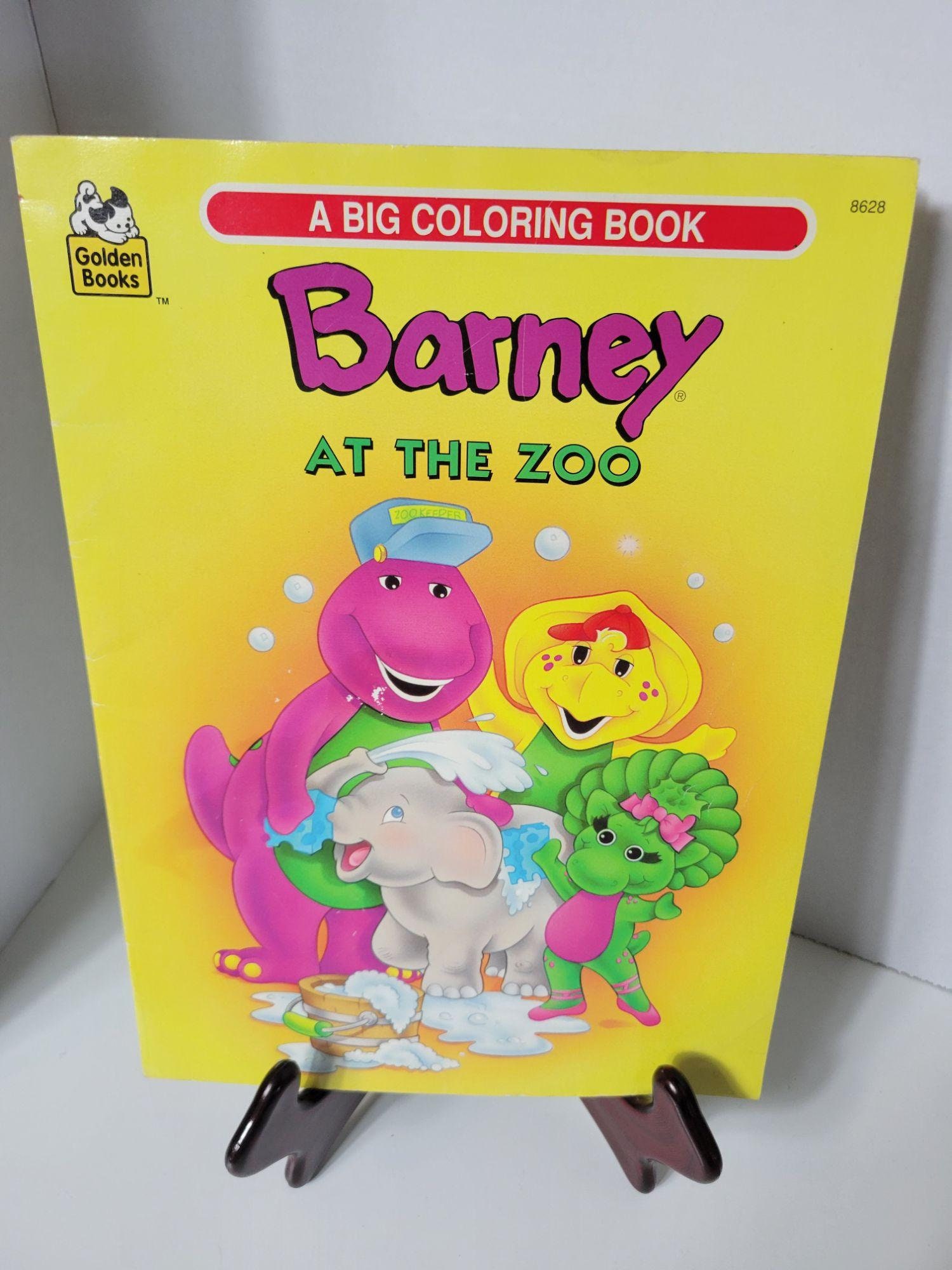 Golden Books Big Coloring Book Barney at the Zoo 