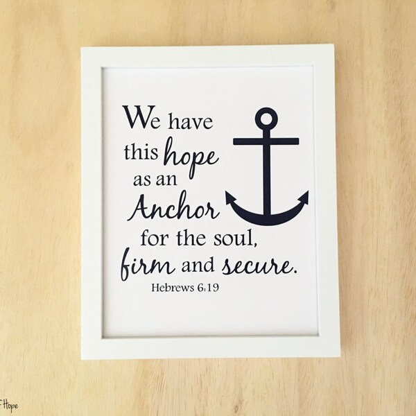 Anchor Bible Verse Etsy