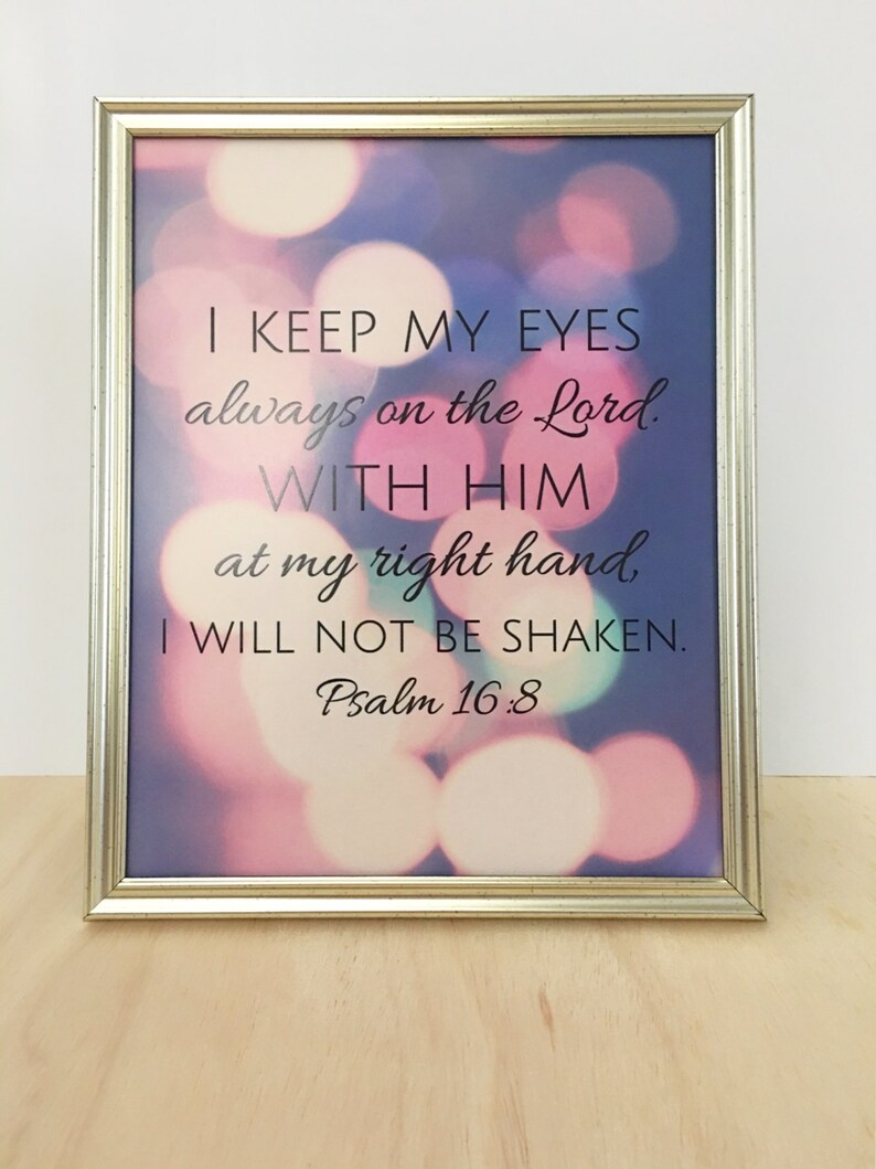 Bible Verse Wall Art, Scripture Art, Christian Print, I Keep My Eyes ...