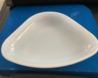 Milk Glass Triangular Dishes, Set of 4