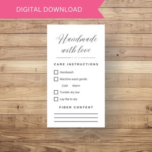 DIGITALER DOWNLOAD Handgemachte Pflegekarten zum Ausdrucken
