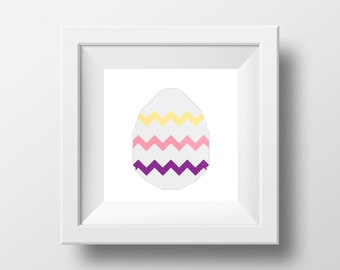 Wzór haftu krzyżykowego Chevron Easter Egg do pobrania