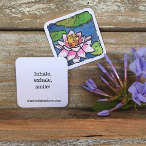 Tidbits of Love Box of 40 little cards, watercolor art & inspiring kind words on the back and a few left blank. Each one creates a smile image 7