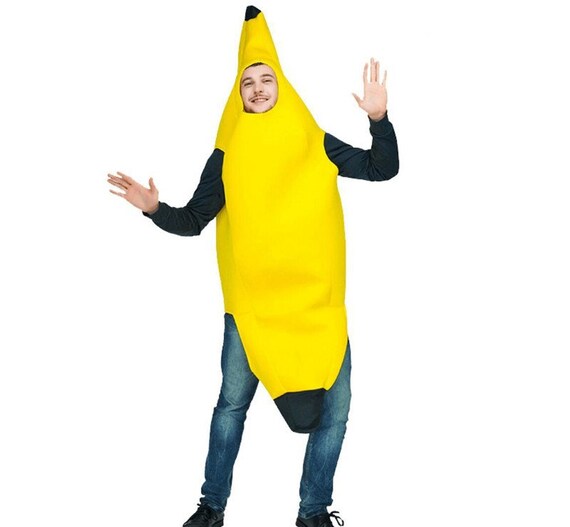 Banana Suit Halloween Costume Full Body One Size For Adults | Etsy