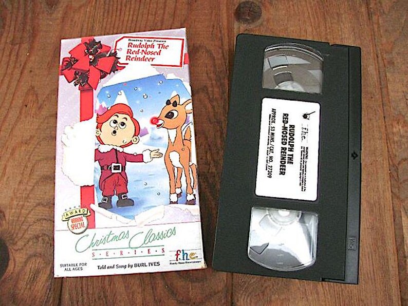 Rudolph the Red Nosed Reindeer Classic Animated VHS Movie 1989 Family ...