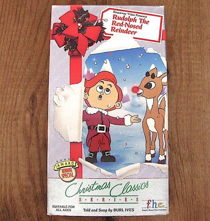 Rudolph the Red Nosed Reindeer Classic Animated VHS Movie 1989 Family ...