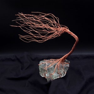 Glass Copper Wire Spirit Tree #2016 *SAVE 10% SEE BELOW Steampunk Industrial Housewarming Anniversary Mother&#39;s Day Christmas