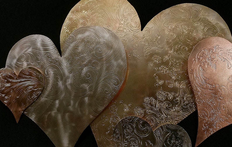 Art Deco Steampunk Industrial Vintage Upcycled Ready For Housewarming Wedding Birthday Christmas Present Metal Wall Art Heart Cloud 1570 Mixed Media