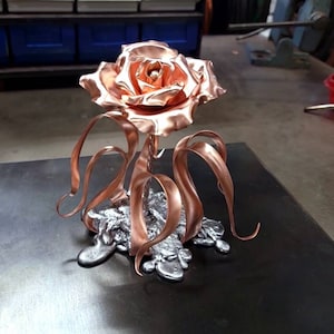 Unique Copper Rose &quot;Splash of Love&quot; #1745 *SAVE 10% SEE BELOW* Valentine&#39;s Day Mother&#39;s Day Christmas Anniversary Wedding Housewarming Gift