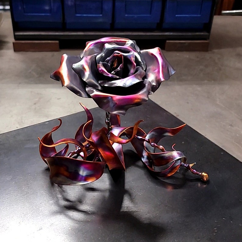 Copper Rose "thank You" #1837 Metal Art Sculpture Steampunk Valentines ...