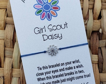 Girl Scout Daisy (or Leader) wish bracelet
