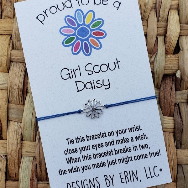 Girl Scout Daisy (or Leader) wish bracelet