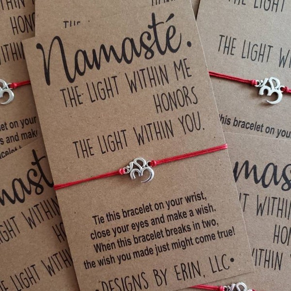 Namaste yoga ohm wish bracelet