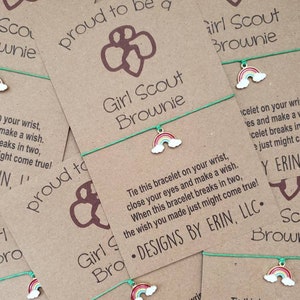 Girl Scout Brownie junior cadette bridging wish bracelets