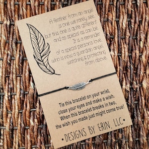 Feather from an Angel wish bracelet