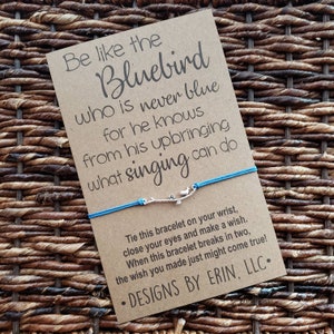 Bluebird wish bracelet { gift sympathy }