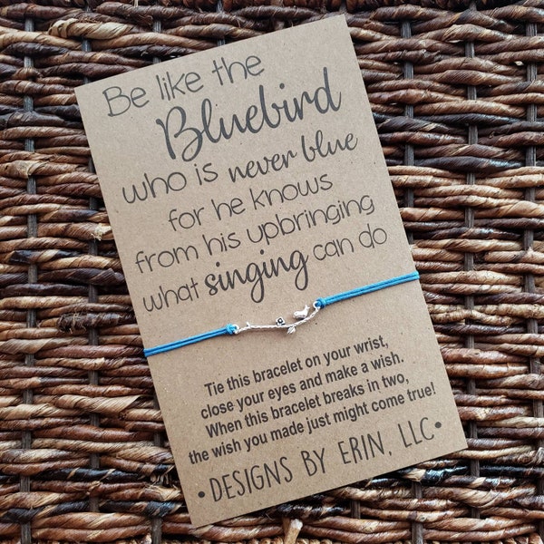Bluebird wish bracelet { gift sympathy }