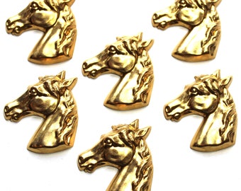 Raw Brass Running Horse stampings FF3287 Jewelry Finding 2 