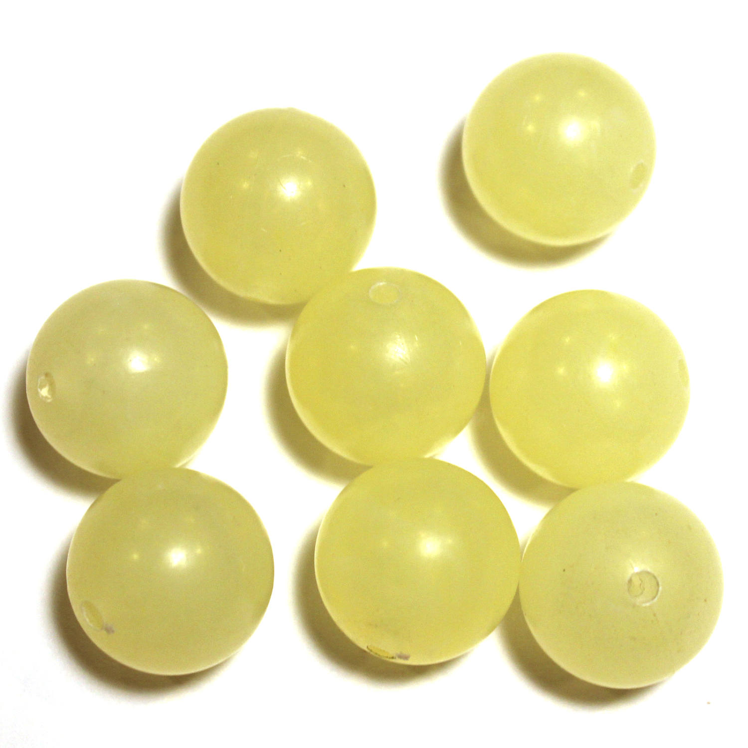 8 Vintage Yellow Beads Light Yellow Beads Vintage Plastic Etsy