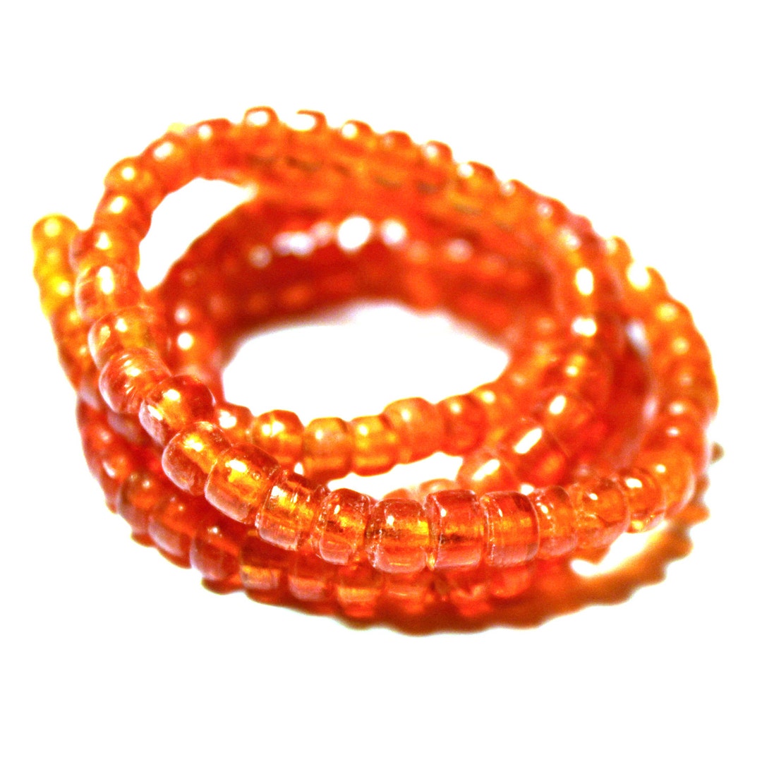 Orange Glass Beads Orange Crow Beads Glass Crow Beads Crow Etsy