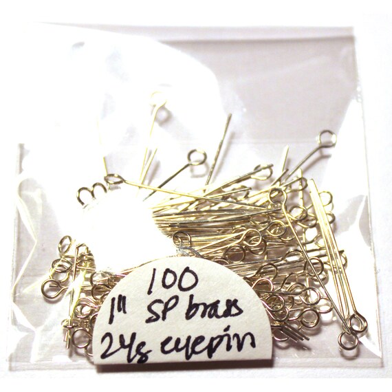 Black Antique Beads Unlimited 2-inch Metal Eyepin Pack of 100