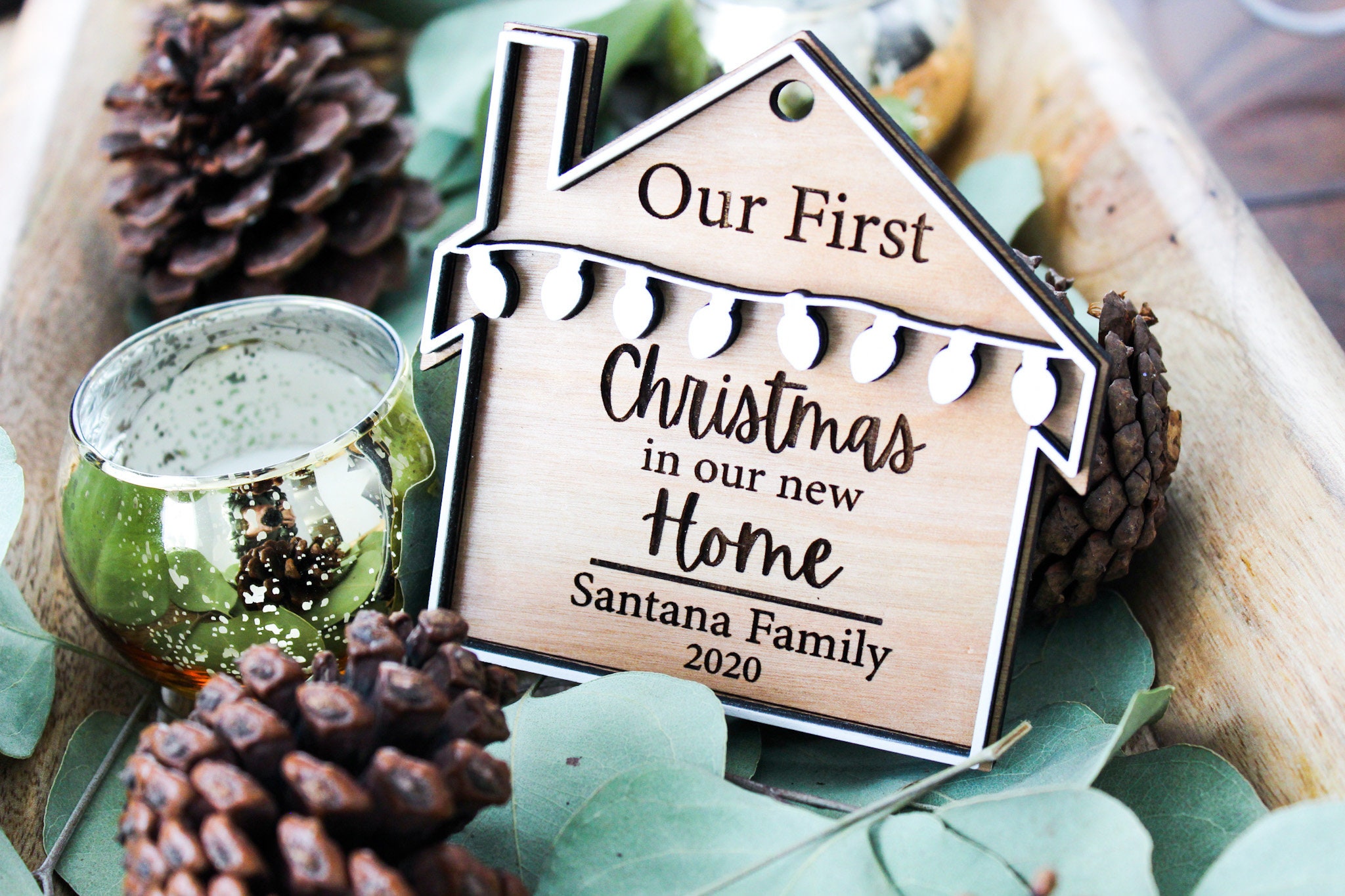 Personalized First Home Ornament First Home Wood Ornament Etsy